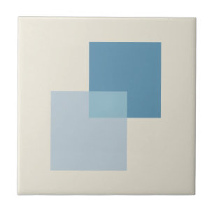 Azulejo De Cerâmica Abstrato moderno de tons azuis, Design minimalista