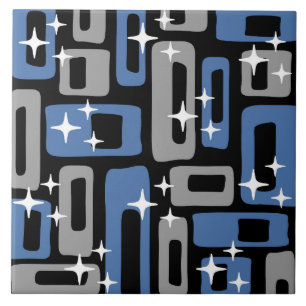Azulejo De Cerâmica Abstrato Moderno do Meio século Retroativo
