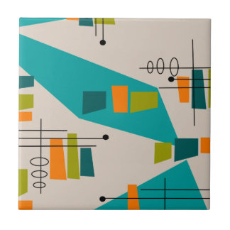 Azulejo De Cerâmica Abstrato Moderno do Século médio nº 55