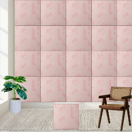 Azulejo De Cerâmica Abstrato moderno - Esmagador - Geométrico Rosa