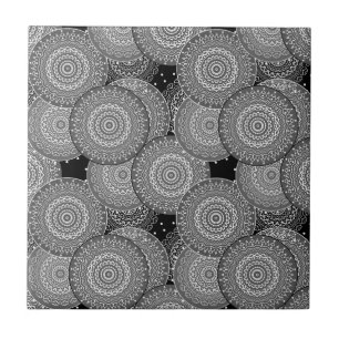 Azulejo De Cerâmica Abstrato modernos círculos geométricos em forma 