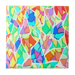 Azulejo De Cerâmica Abstrato multicolor