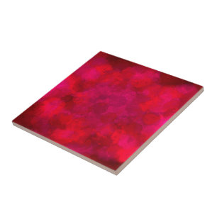 Azulejo De Cerâmica Abstrato Náutico Vermelho Rosa-Quente do Oceano A