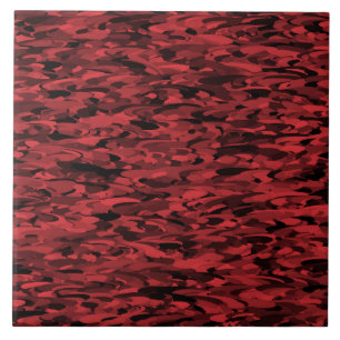 Azulejo De Cerâmica Abstrato - Padrão Vermelho Preto