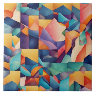 Azulejo De Cerâmica Abstrato Padrões inspirados por elementos