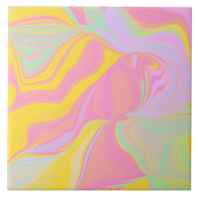 Azulejo De Cerâmica Abstrato Primavera (Frente)