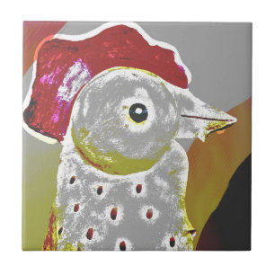 Azulejo De Cerâmica Abstrato Rooster 6