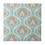 Azulejo De Cerâmica Abstrato Turquoise Taupe Vintage decorative DIY<br><div class="desc">Um moderno azulejo decorativo cerâmico em turquesa e em forma de abstrato elegante para sua casa,  faça pequenos projetos como azulejos de sotaque,  backsplash de cozinha,  parede e insetos de chá de banheiro,  rodeios de lareira e azulejos enquadrados.</div>