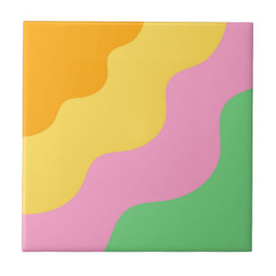 Azulejo De Cerâmica Abstrato Verde Cor-de-rosa Verde Cinza Moderna