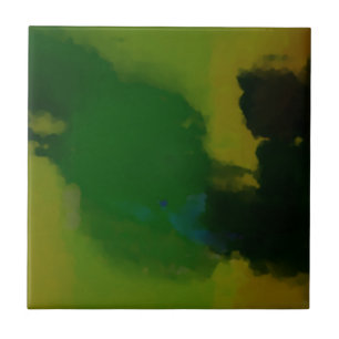Azulejo De Cerâmica Abstrato verde-creativo