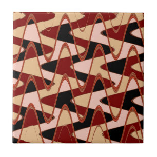 Azulejo De Cerâmica Abstrato vermelho 4 do celeiro, 2015 (foto)