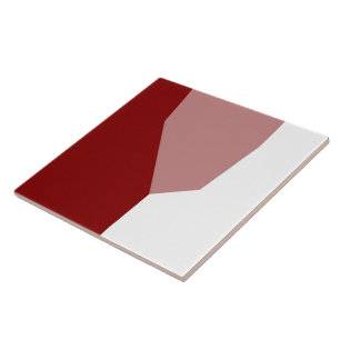 Azulejo De Cerâmica Abstrato vermelho e branco