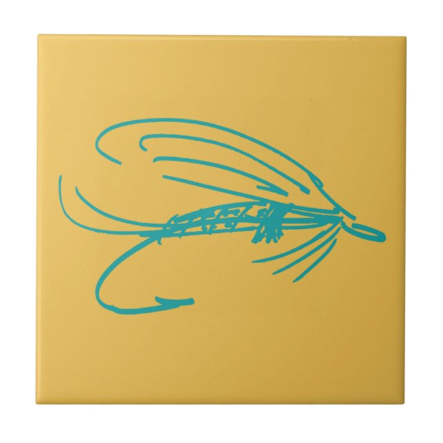 Azulejo De Cerâmica Abstrato Wet Fly Lure (Frente)