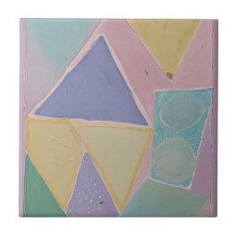 Azulejo De Cerâmica Abstratos Serenos: Um Sonho Pastel