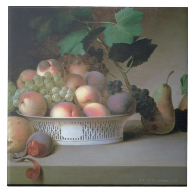 Azulejo De Cerâmica Abundância de fruta (Frente)