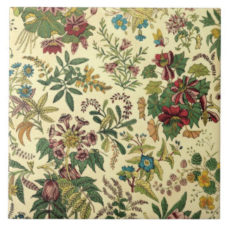 Azulejo De Cerâmica Abundância floral antiquado