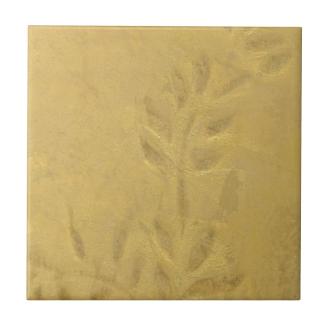 Azulejo De Cerâmica Acabamento Falso da Videira Dourada (Frente)