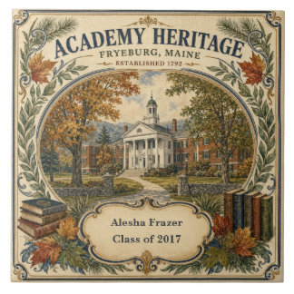 Azulejo De Cerâmica Academia Personalizada Heritage Fryeburg Maine