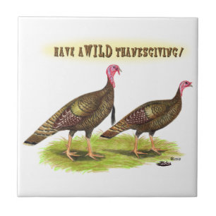 Azulejo De Cerâmica Ação de Graças Wild Turkey