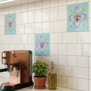 Azulejo De Cerâmica Acento Único da Abelha Mel Dainty