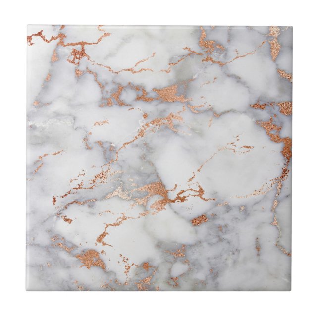 Azulejo De Cerâmica Acentos de areia e padrão de Abstrato branco (Frente)