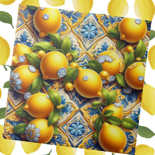 Azulejo De Cerâmica Acentos de Azulejo Exótico Limão Mediterrâneo Ma