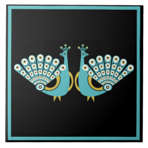 Azulejo De Cerâmica Acessórios da Home Art Peacock