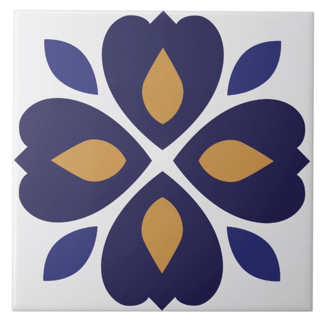 Azulejo De Cerâmica Acessórios de cozinha do Mediterrâneo azul portugu (Frente)