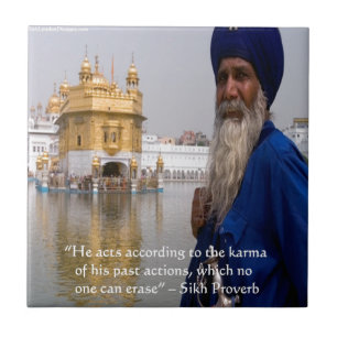 Azulejo De Cerâmica Ações Sikh/Karma Proverb
