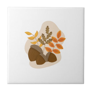 Azulejo De Cerâmica Acorns Autumn Fall