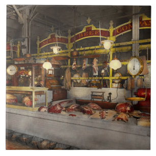 Azulejo De Cerâmica Açougueiro - Festa da Carne 1926