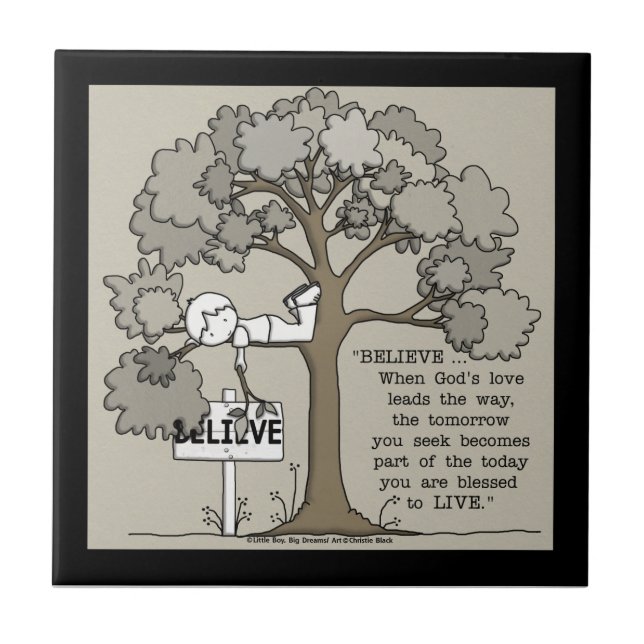 AZULEJO DE CERÂMICA  ACREDITAR EM VIVER (Frente)