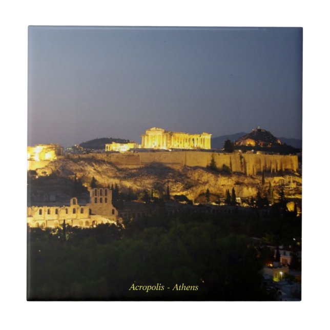 Azulejo De Cerâmica Acrópole - Atenas (Frente)