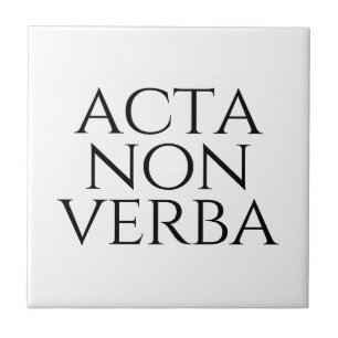 Azulejo De Cerâmica Acta Non Verba