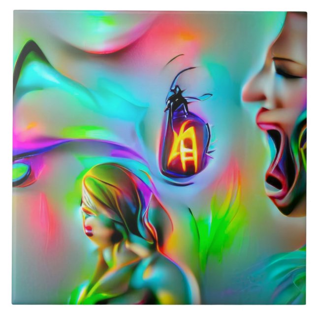 Azulejo De Cerâmica Acusticófobia (Frente)