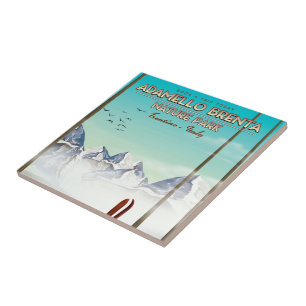 Azulejo De Cerâmica Adamello Brenta Parque natural Itália Vacinar impr