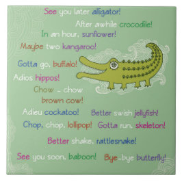 Azulejo De Cerâmica Adeus e boa sorte do Grupo Alligator