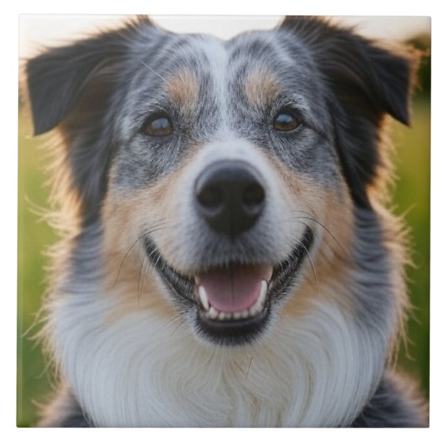 Azulejo De Cerâmica Adicionar Foto Pet Personalizar (Frente)