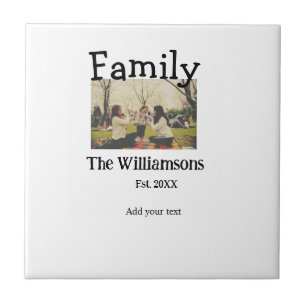 Azulejo De Cerâmica Adicionar modelo de vintagem rusticage com nome de