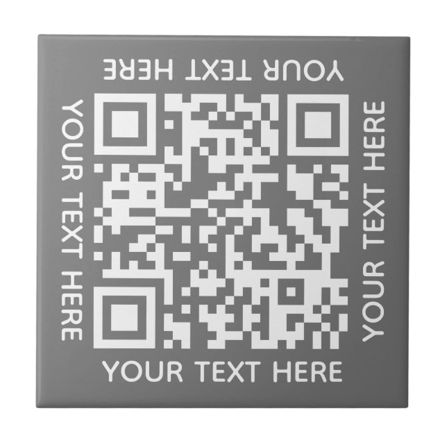 Azulejo De Cerâmica Adicionar o seu próprio texto de código QR Analisa (Frente)