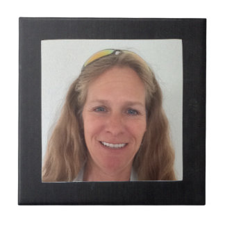 Azulejo De Cerâmica Adicionar Quadro Quadrado Preto de Foto