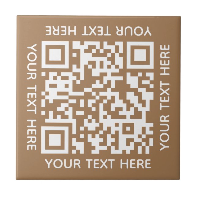 Azulejo De Cerâmica Adicionar seu próprio texto de código QR Digitaliz (Frente)
