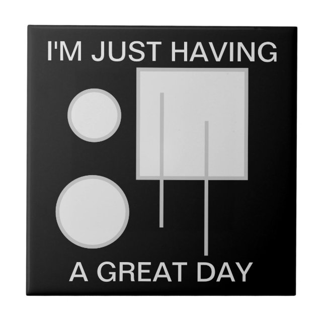 Azulejo De Cerâmica Adicionar seu próprio texto geométrico (Frente)