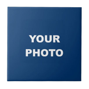 Azulejo De Cerâmica Adicione o logotipo de foto da sua imagem