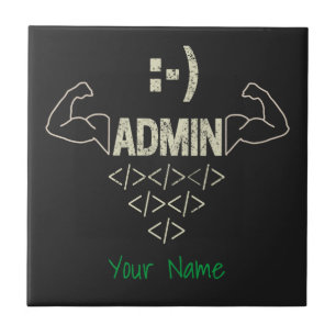 Azulejo De Cerâmica Administrador Admin IT Sysadmin Computer Scientist