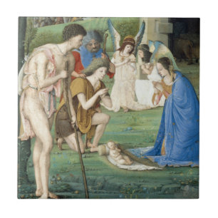 Azulejo De Cerâmica Adoração dos pastores, cerca de 1500