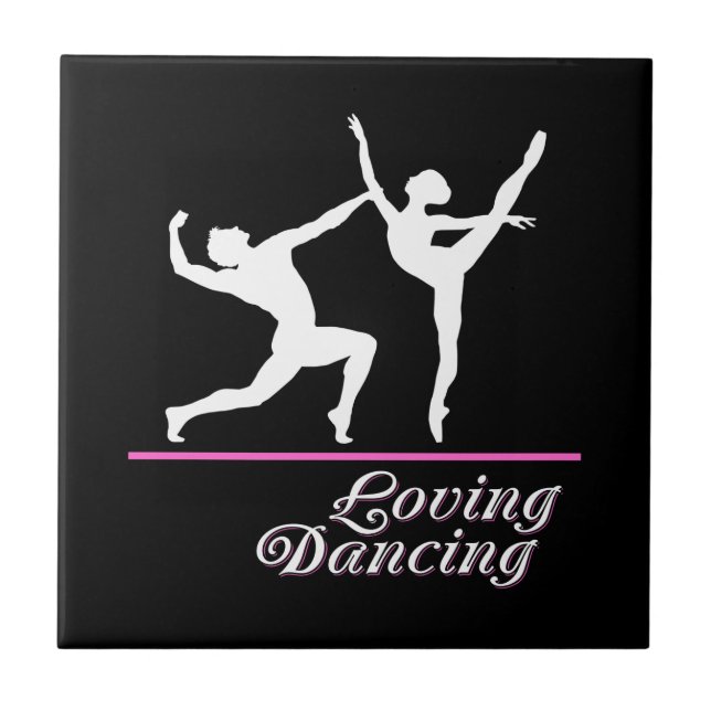 Azulejo De Cerâmica Adorável dança (Frente)