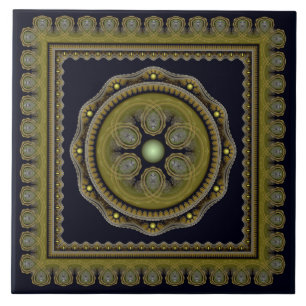 Azulejo De Cerâmica Adorno fabuloso emoldurado Magian