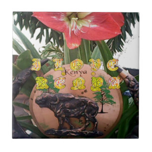Azulejo De Cerâmica Adoro presentes de kenya Hakuna Matata