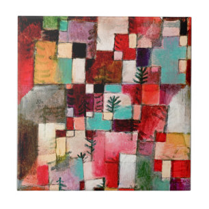 Azulejo De Cerâmica Adotar Harmonia Colorida com Ritmos de Klee
